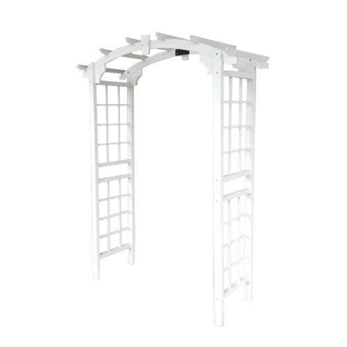ALEKO WARCH01WH Outdoor Wooden Garden Arbor with Trellis Sides for Climbing Plants - White