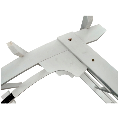 ALEKO WARCH01WH Outdoor Wooden Garden Arbor with Trellis Sides for Climbing Plants - White