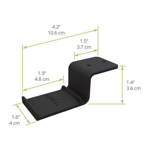 Kanto HH Universal Under Desk Headphone Hook, Black