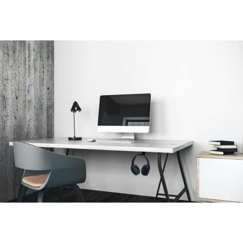 Kanto HH Universal Under Desk Headphone Hook, Black