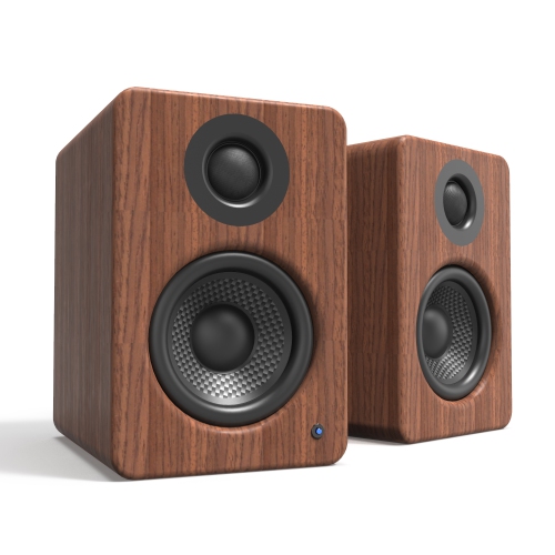 Kanto YU2 Powered Desktop Computer Speakers with Built-in USB DAC | Walnut | Pair