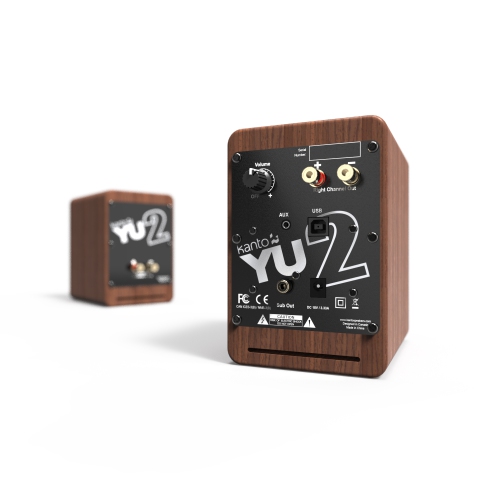 Kanto YU2 Powered Desktop Computer Speakers with Built-in USB DAC | Walnut | Pair