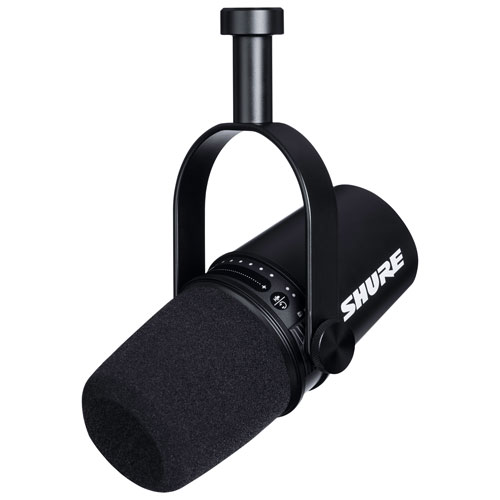 Shure MV7 USB/XLR Podcasting Cardioid Microphone - Black