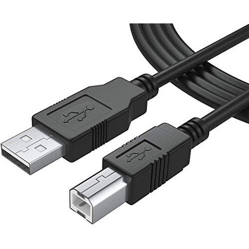 6ft 6ft USB Cable for Brother - Wireless All-In-One Printer MFC-J475DW ,  Black