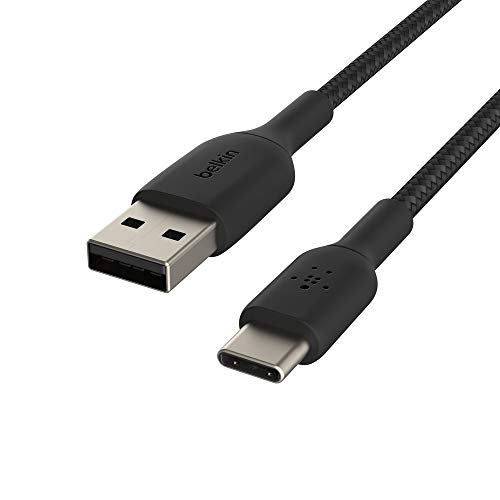 Belkin – Câble USB-C tressé (Boost charge USB-C vers USB, câble USB de type C pour Note10, S10, Pixel 4, iPad Pro, Nintendo ...