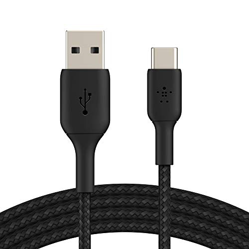 Belkin – Câble USB-C tressé (Boost charge USB-C vers USB, câble USB de type C pour Note10, S10, Pixel 4, iPad Pro, Nintendo ...