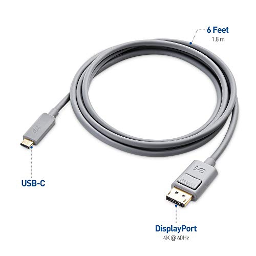 Cable Matters USB C to DisplayPort Cable Supporting 4K 60Hz 6 Feet