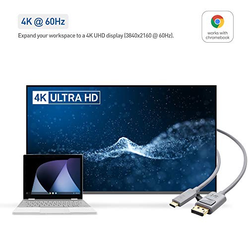 Cable Matters USB C to DisplayPort Cable Supporting 4K 60Hz 6 Feet