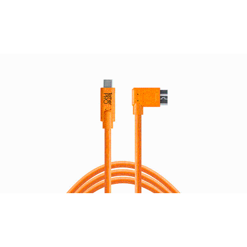 TETHER TOOLS TetherPro USB-C to 3.0 Micro-B Right Angle ORANGE