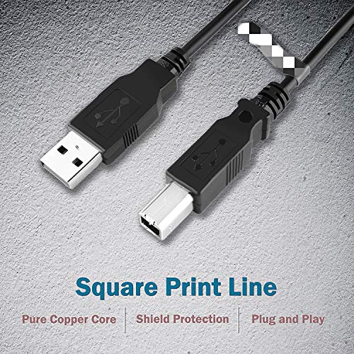 High Speed USB 2.0 Printer Cable Cord fit for 8121-1585 8121-1186 HP Envy 4500 4520 5540 5640 5660 7640 100 110 120 4510 55...