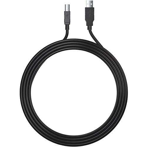 Pwr 6 Ft Long USB-Printer-Cable 2.0 for HP OfficeJet Laserjet Envy; Canon Pixma; Epson Workforce, Stylus, Expression Home; ...