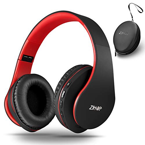 Bluetooth Over-Ear Headphones with Deep Bass, Foldable Wireless and Wired Stereo Headset Buit in Mic for Cell Phone, PC,TV,...