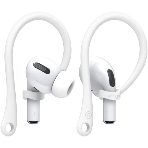 ELAGO  Airpods Pro Earhook – Perfect for Outdoor Activities, Lightweight, Long Lasting Comfort, Compatible With Airpods Pro [Us Patent Registered] (White)