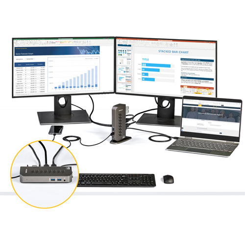 StarTech 6-in-1 USB-C/USB 3.0 Hybrid Dock