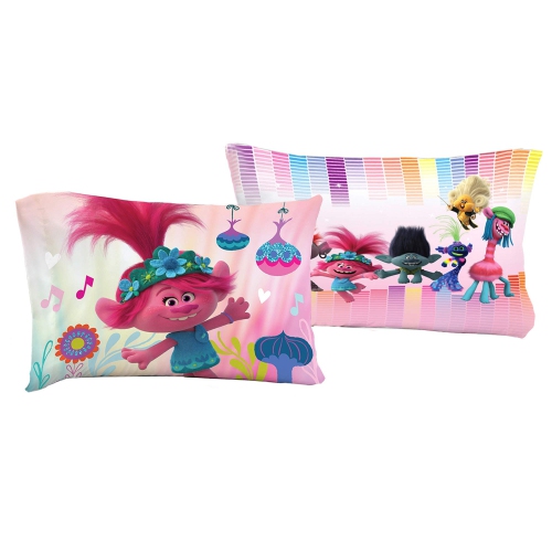 Trolls Standard Reversible Pillowcase for Kids - 20 x 30 inch