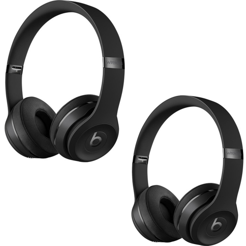 Beats Solo3 Wireless On-Ear Headphones - Apple W1 Headphone Chip, Class 1  Bluetooth, 40 Hours of Listening Time, Built-in Microphone - Black (Latest