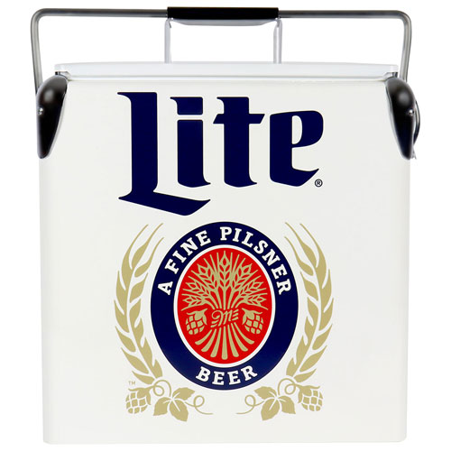 Miller Lite 0.47 Cu. Ft. Ice Chest Cooler - White