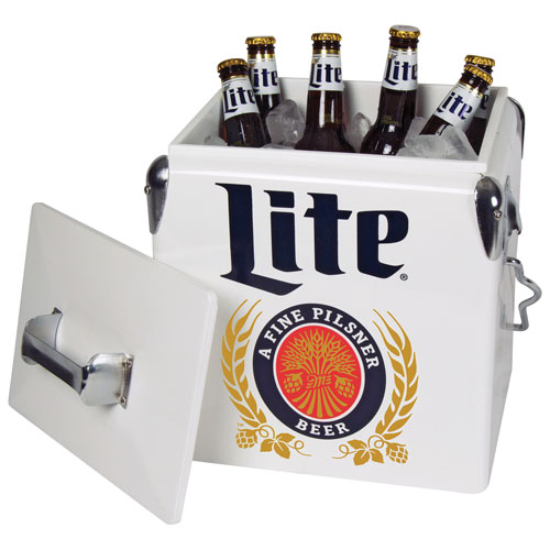 Glacière de bar autonome de 0,47 pi³ Miller Lite - Blanc