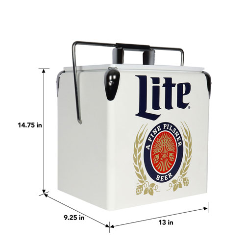 Glacière de bar autonome de 0,47 pi³ Miller Lite - Blanc