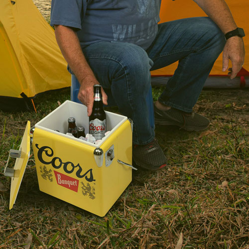 Coors Light 0.47 Cu. Ft. Ice Chest Cooler - Yellow