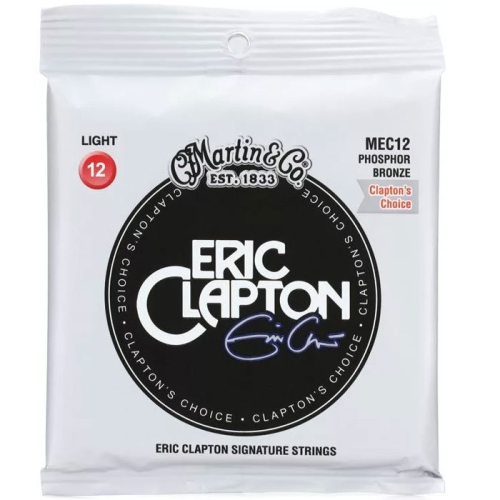 Cordes de guitare acoustique de Martin Clapton’s Choice - Bronze phosphoreux, pâle