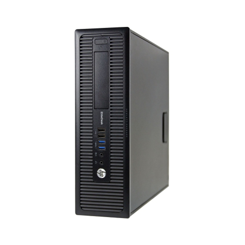 HP  Refurbished (Good) - Elitedesk 800 G1 Sff Desktop Intel Core I5-4570 (Quad Core) 3.2Ghz, 8GB Ram, 256GB SSD, Windows 10 Pro - In Black