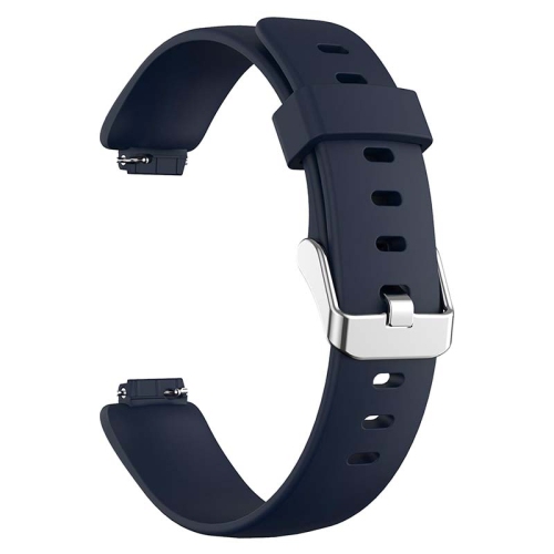 StrapsCo Smooth Soft Silicone Rubber Watch Band Strap for Fitbit Inspire 2 - Short-Medium - Navy Blue
