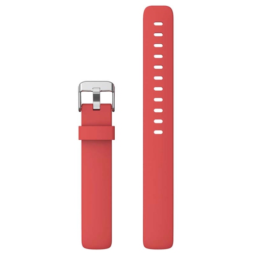 StrapsCo Smooth Soft Silicone Rubber Watch Band Strap for Fitbit Inspire 2 - Short-Medium - Coral