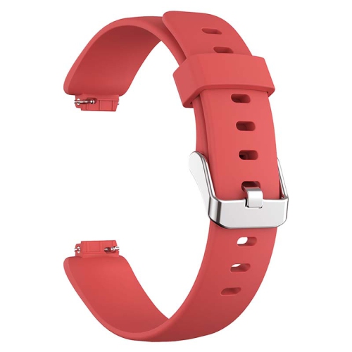 StrapsCo Smooth Soft Silicone Rubber Watch Band Strap for Fitbit Inspire 2 - Short-Medium - Coral