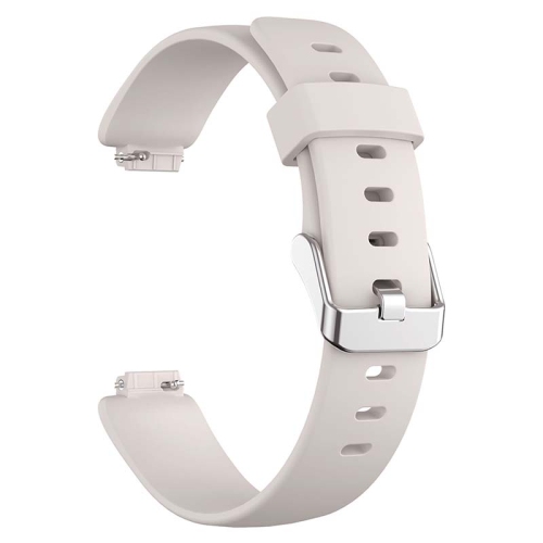 StrapsCo Smooth Soft Silicone Rubber Watch Band Strap for Fitbit Inspire 2 - Short-Medium - Light Grey