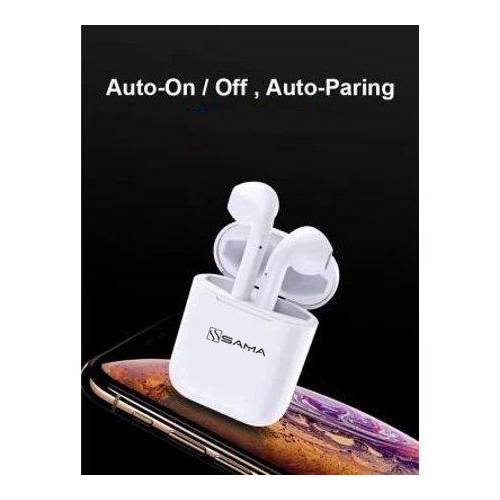 (2 Pack) SAMA SA-192 V2.0 TWS Wireless Earbuds 5.0 with wireless Charging case/popup function/auto Connect + FREE Sili..