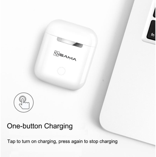 (2 Pack) SAMA SA-192 V2.0 TWS Wireless Earbuds 5.0 with wireless Charging case/popup function/auto Connect + FREE Sili..