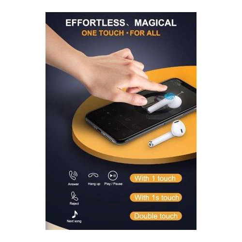 (4 Pack) SAMA SA-192 V2.0 TWS Wireless Earbuds 5.0 with wireless Charging case/popup function/auto Connect + FREE Sili..