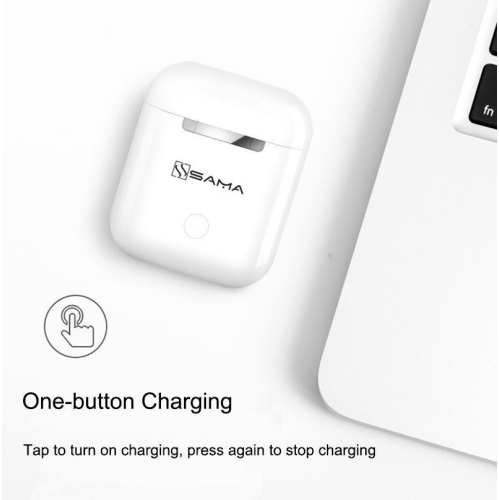 (4 Pack) SAMA SA-192 V2.0 TWS Wireless Earbuds 5.0 with wireless Charging case/popup function/auto Connect + FREE Sili..