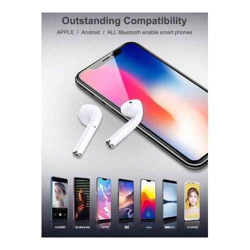 (4 Pack) SAMA SA-192 V2.0 TWS Wireless Earbuds 5.0 with wireless Charging case/popup function/auto Connect + FREE Sili..