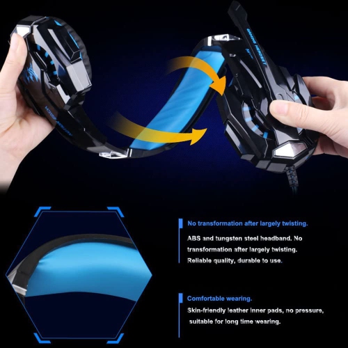 PC Gaming Headset Headphone for PlayStation 4 PS4 Xbox One Laptop Tablet Smartphone 3.5mm Stereo earphone with mic