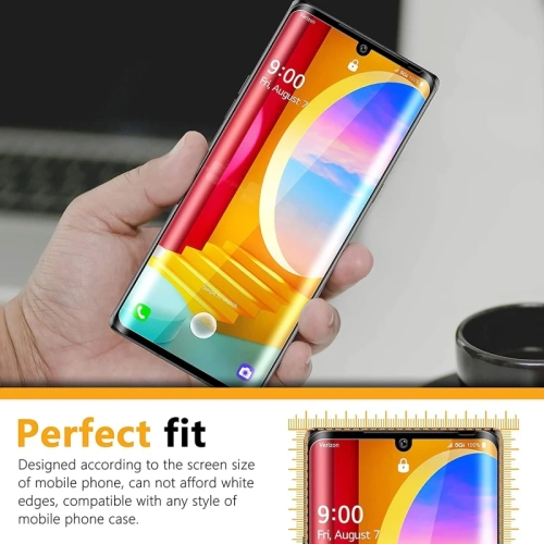 Full Cover Curved Tempered Glass Screen Protector for LG Velvet & LG Velvet 5G - Premium Protection with Edge-to-Edge Coverage