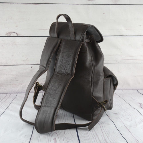 Exclusive Leather CA Leather Backpack Calf NDM 15" - Dark Brown
