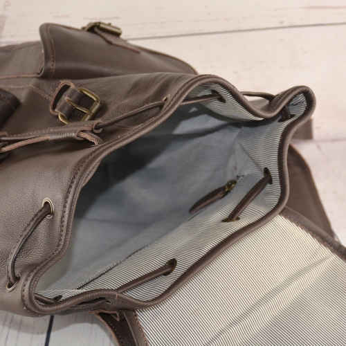 Exclusive Leather CA Leather Backpack Calf NDM 15" - Dark Brown