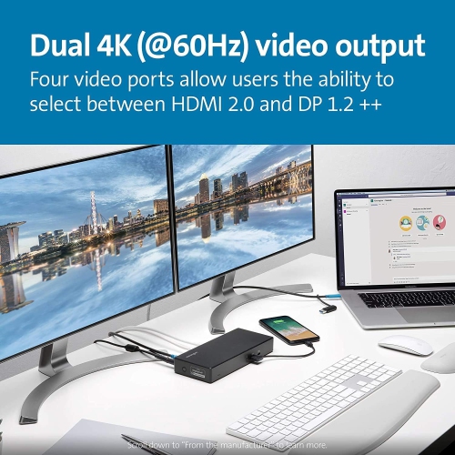 Kensington SD4780P Hybrid Docking Station - PMS Black