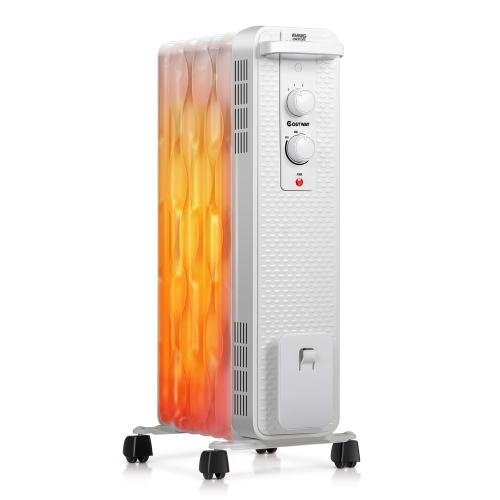 Chauffage de 1500 W rempli d’huile Radiateur portatif Space Heater avec  thermostat réglable