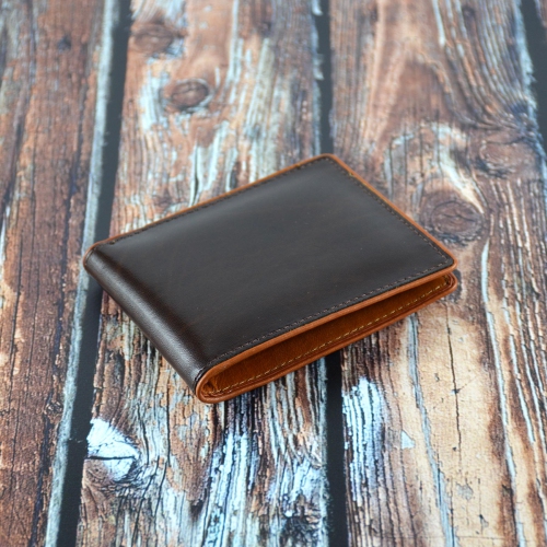 Exclusive Leather CA Billfold Leather Wallet - Dark Brown