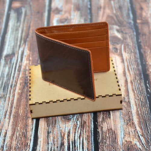 Exclusive Leather CA Billfold Leather Wallet - Dark Brown