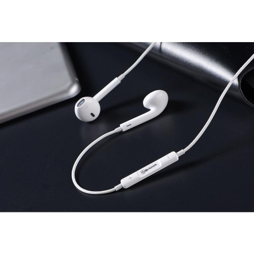 [Box 100] SAMA Earphone With Mic 3.5mm plug Compatible with Apple iPhone 6s 6 5s 5 4s 4, and all other android Devices