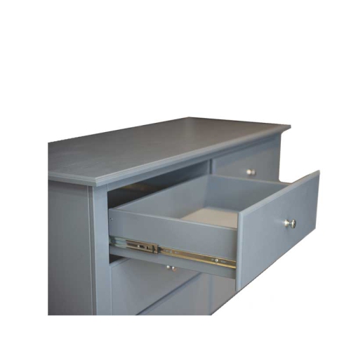 Dresser Solid Wood Six Drawer Grey