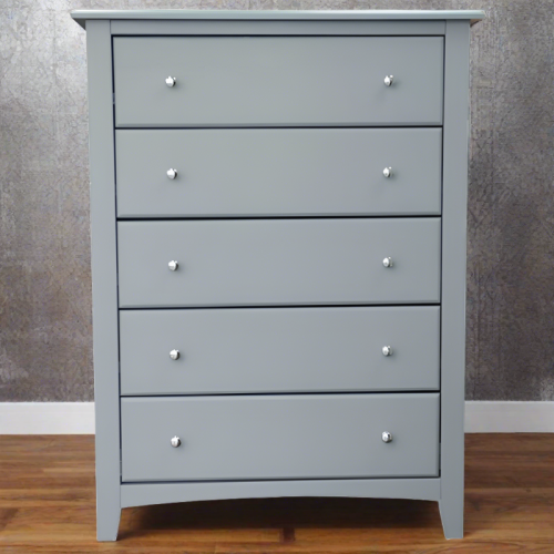 SCANICA  Chest Solid Wood Five Drawers In Grey