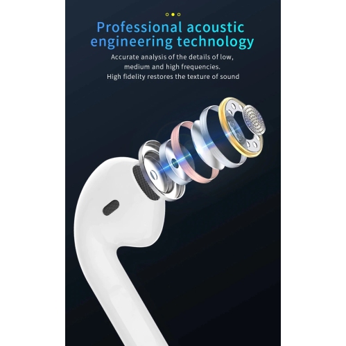 Écouteurs Bluetooth 5.0 avec son stéréo HD Touch-Control Pop-ups, appariement automatique pour Android/iOS Smart Phone Casque pour le travail et le