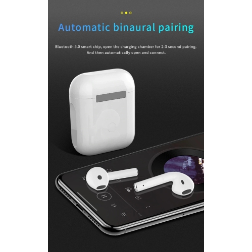 Écouteurs Bluetooth 5.0 avec son stéréo HD Touch-Control Pop-ups, appariement automatique pour Android/iOS Smart Phone Casque pour le travail et le