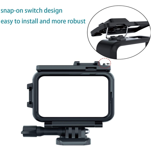 Case for GoPro Hero 9 Frame Housing with Cold Shoe Mount, Protective Shell Cage Mount Accessories for Go Pro Hero 9 Action Cameras