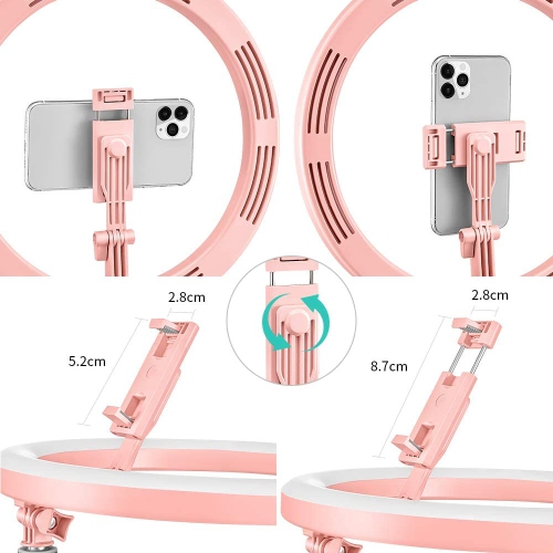 Selfie Ring Light with Stand and Phone Holder - 12 Inch Phone Ring Light with 67 Inch Stand, 3 Light Mode & 10 Brightness Circle Light with Phone